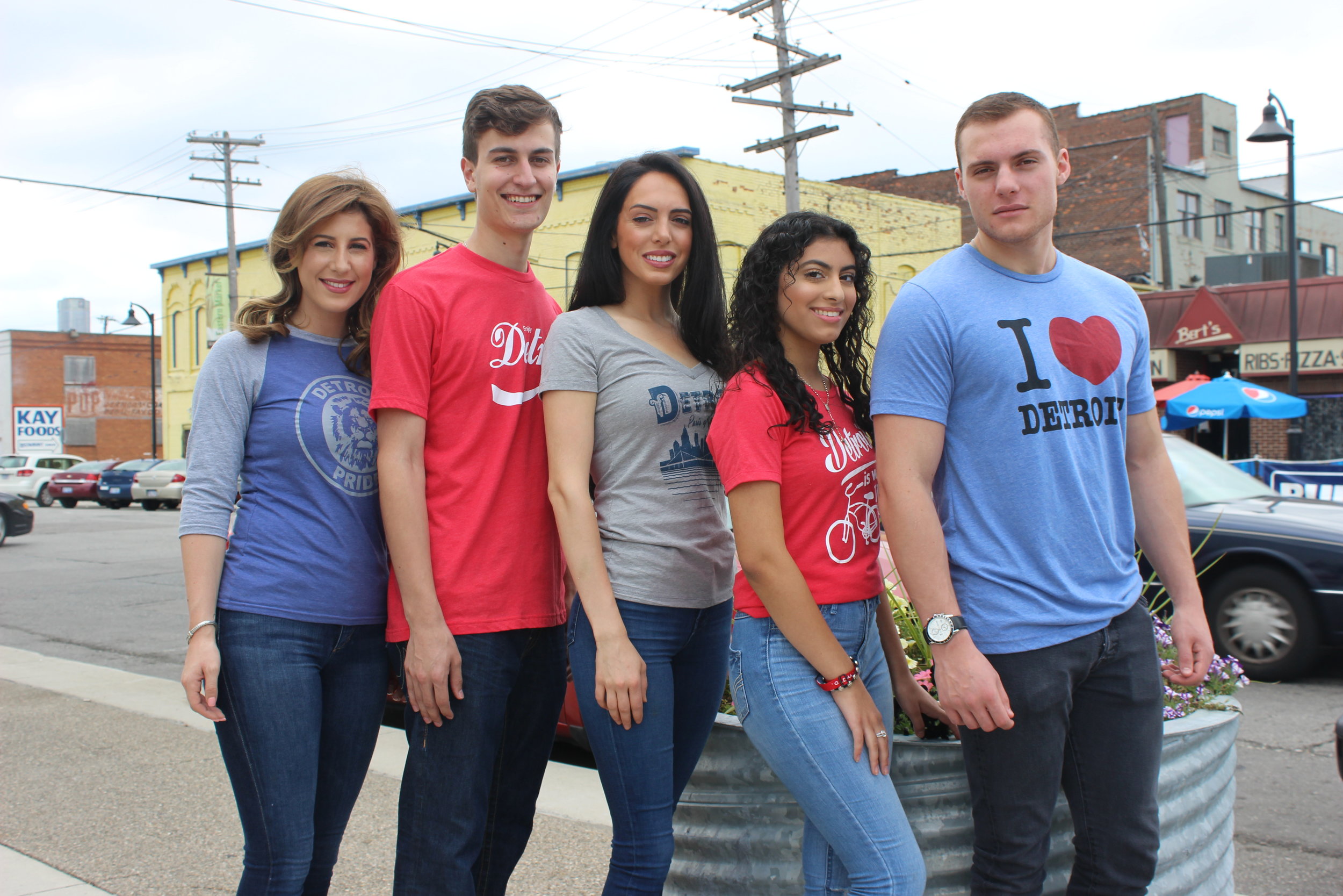 Family out on the town in Detroit